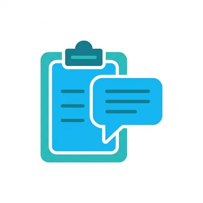 Clear communication clipboard icon
