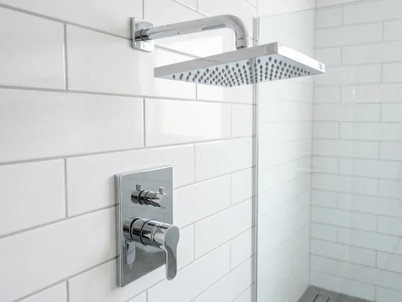Shower fixture installed cleanly by Al-Jamal LLC