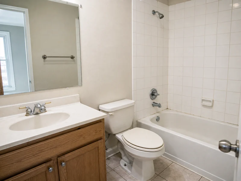Bathroom plumbing before finish work by Al-Jamal LLC