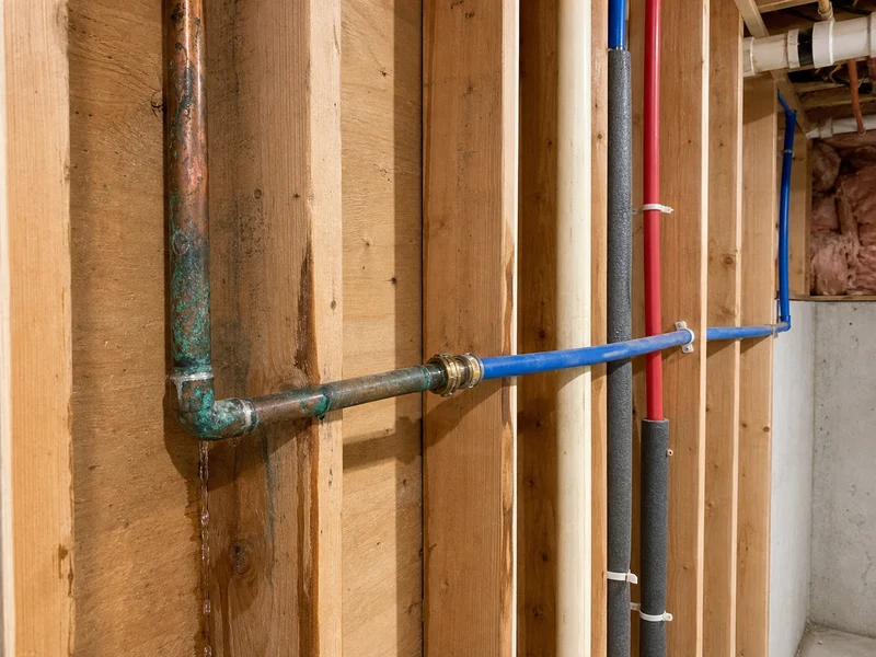 Pipe connection before repair by Al-Jamal LLC