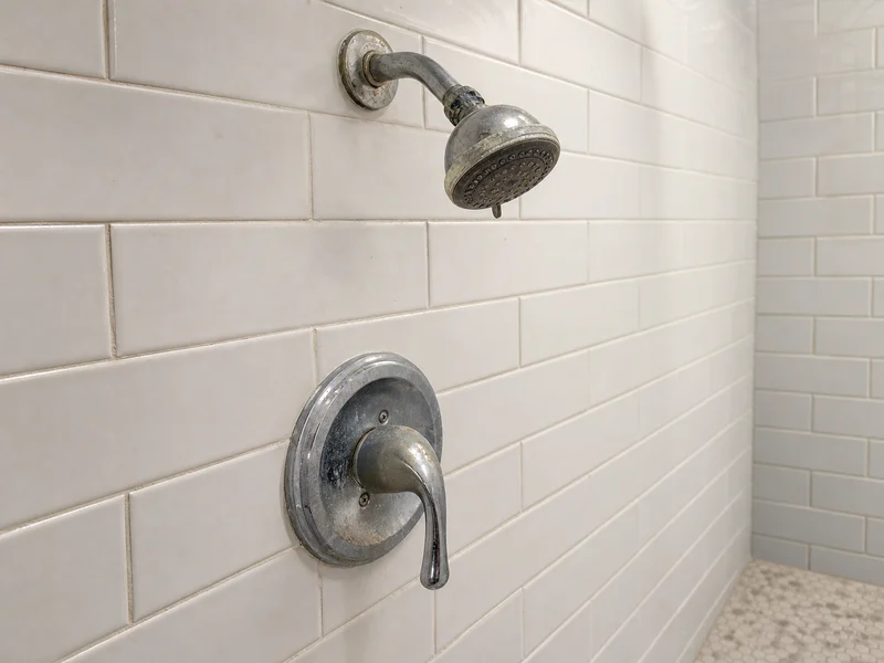 Shower fixture area before installation by Al-Jamal LLC